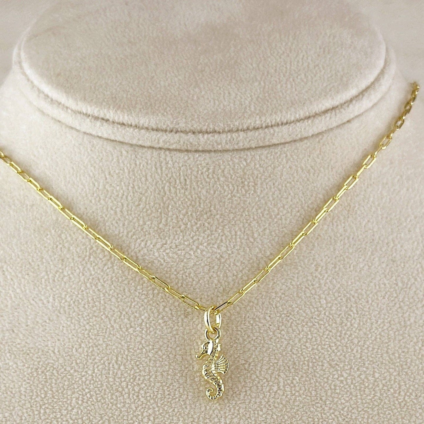18k Gold Filled Sea Horse Charm