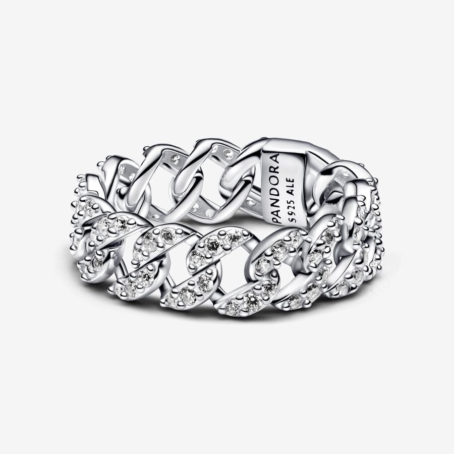 Pavé Cuban Chain Ring- 6
