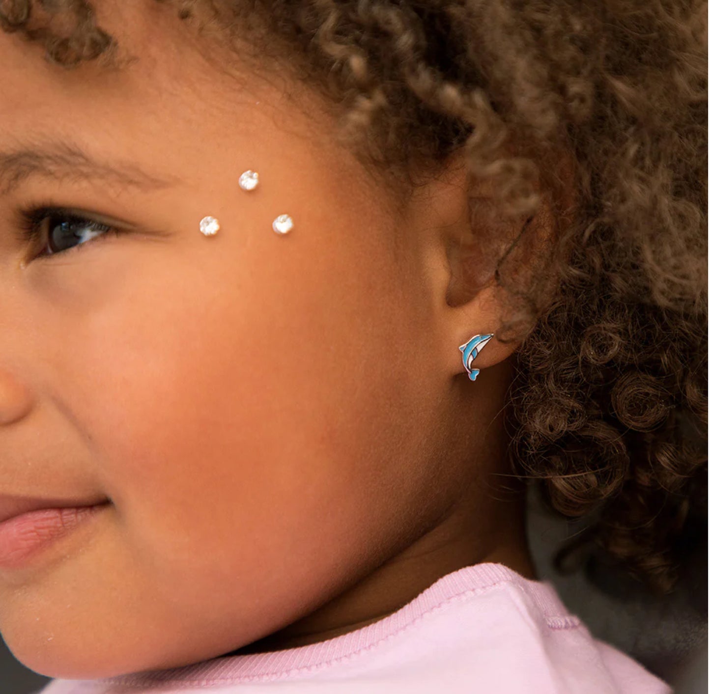 Blue Jumping Dolphin Girls Earrings