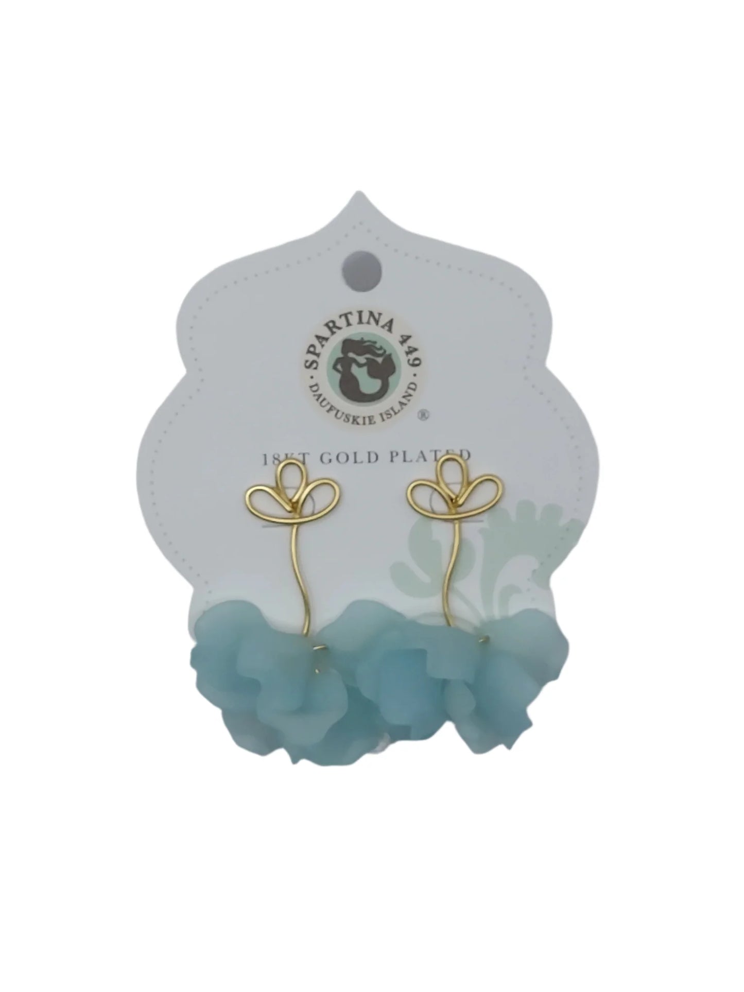 Corolla Stem Earrings Blue