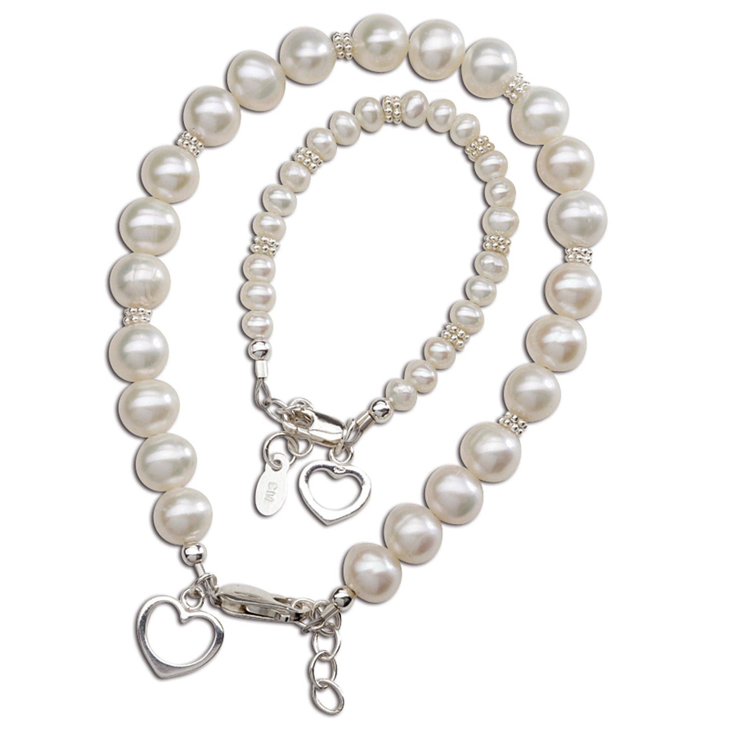 Mom And Me 2-Piece Bracelet Set-Hearts Entwined Baby Gift