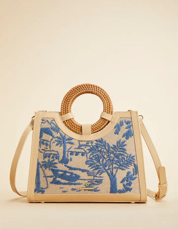 Straw Sienna Satchel Daise Seascape