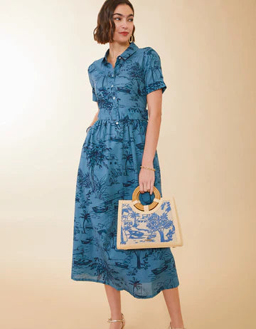 Straw Sienna Satchel Daise Seascape