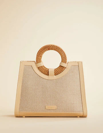 Straw Sienna Satchel Daise Seascape