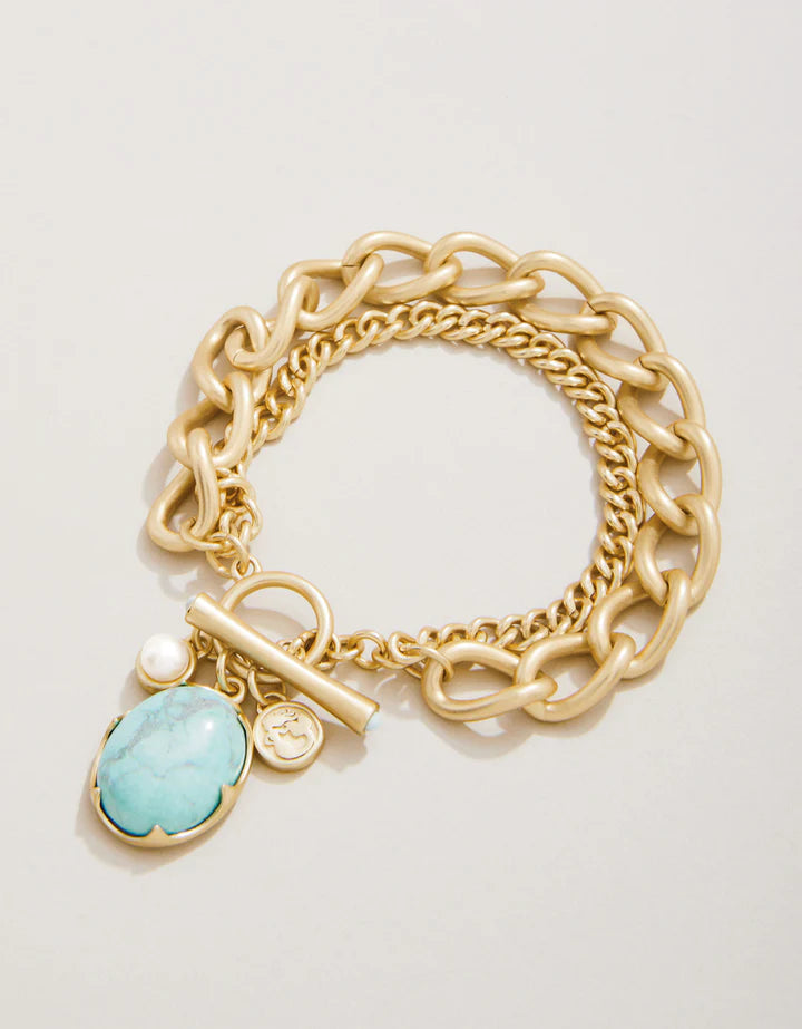 Coralie Toggle Bracelet Light Turquoise