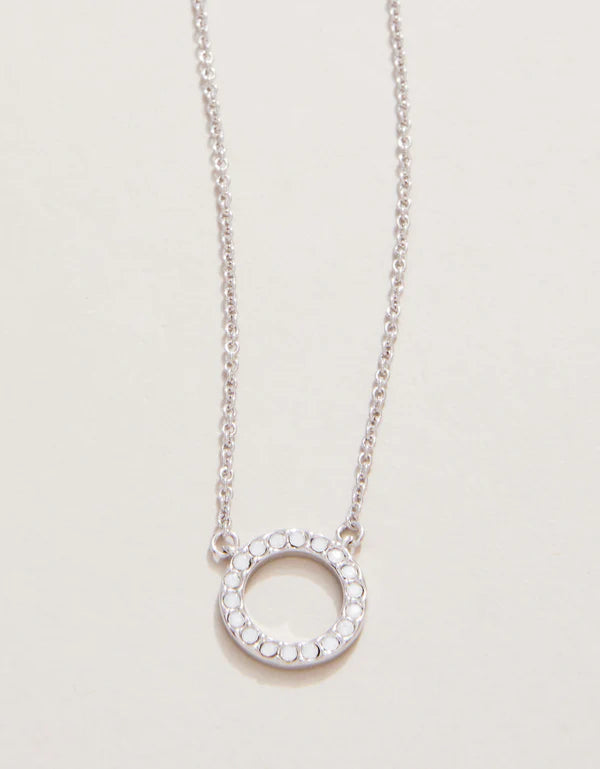 SLV Necklace 18" Thankful/Ring Silver