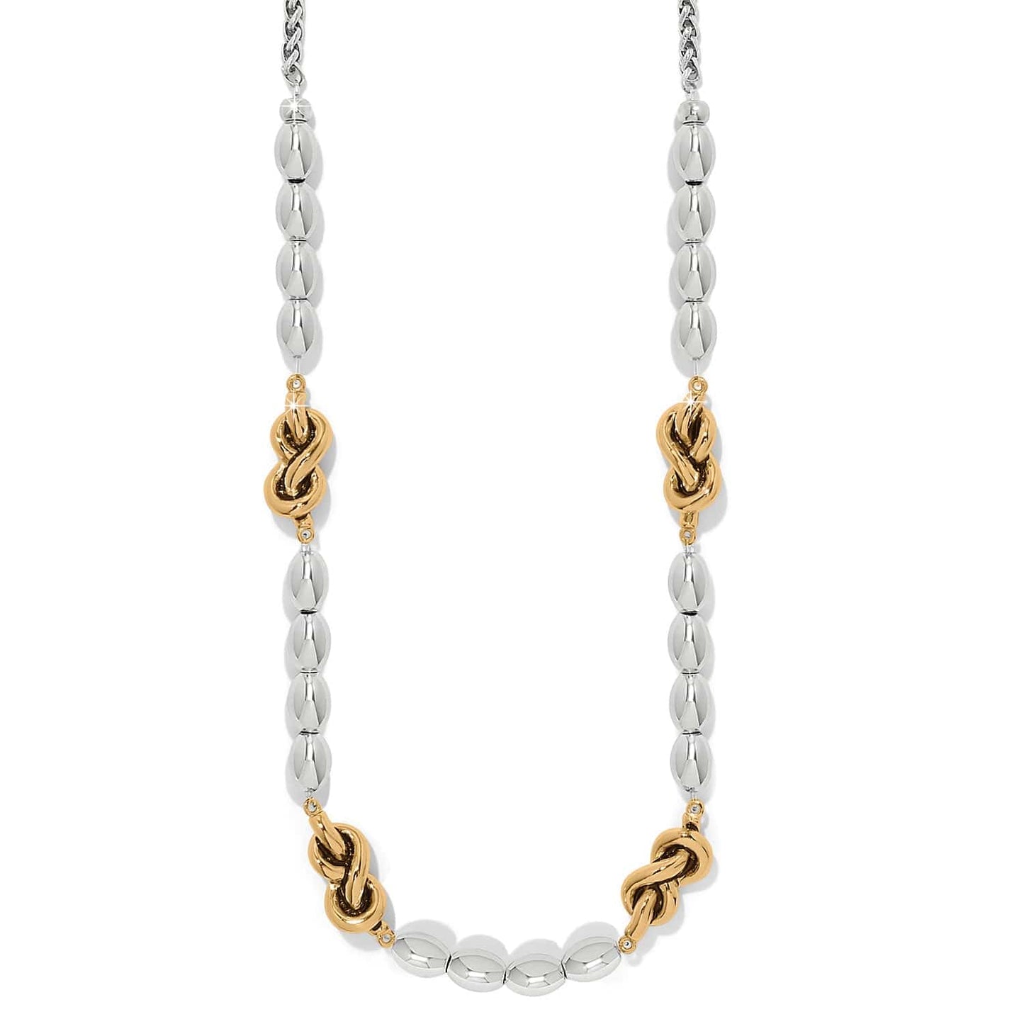 Interlok Single Knot Drops Collar Necklace