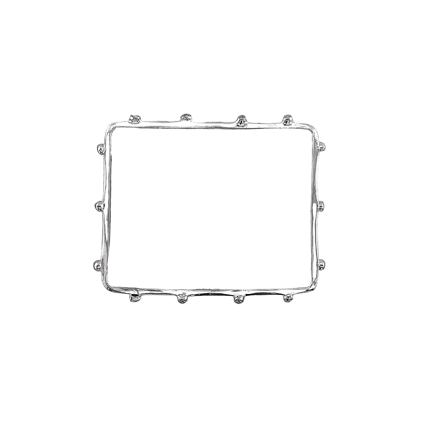 STERLING SILVER RECTANGLE MORNING DEW BANGLE