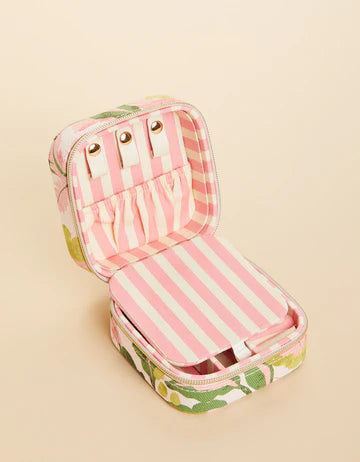 Jewelry Mirror Travel Case Palm Paradise