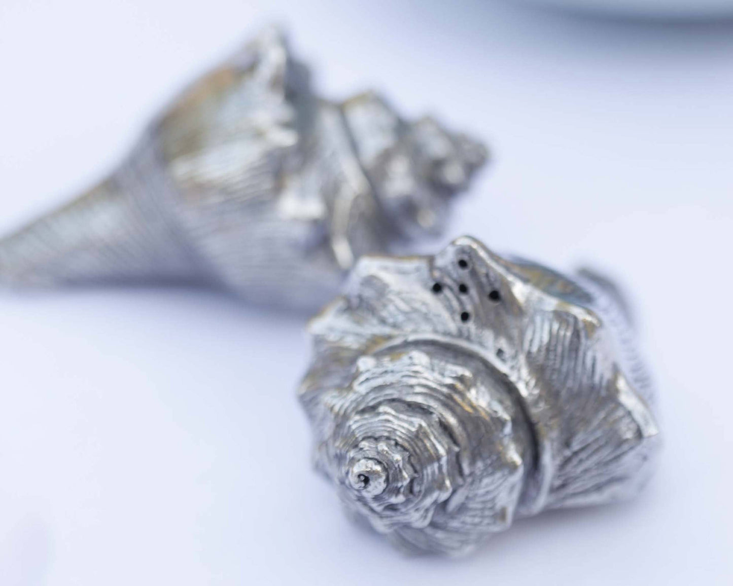 Pewter Conch Shells Salt & Pepper Set