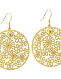 Posey Gold Disc French Wire Earrings