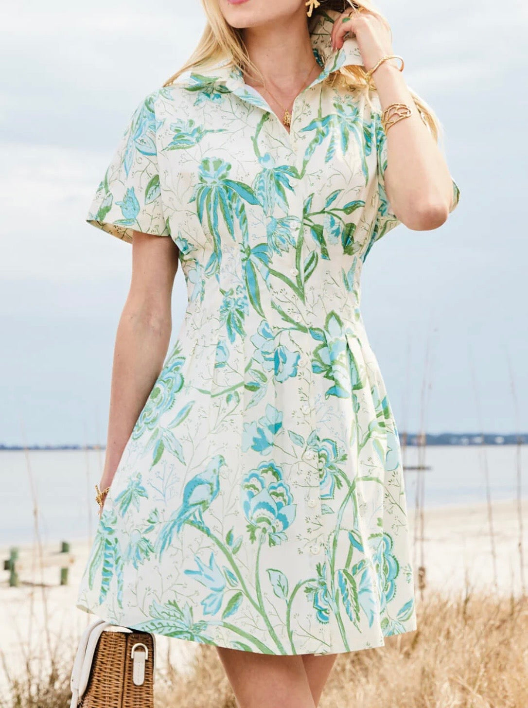 Cecily Shirt Dress Seawall Branches
