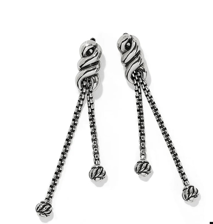 Interlok Twist Double Post Drop Earring