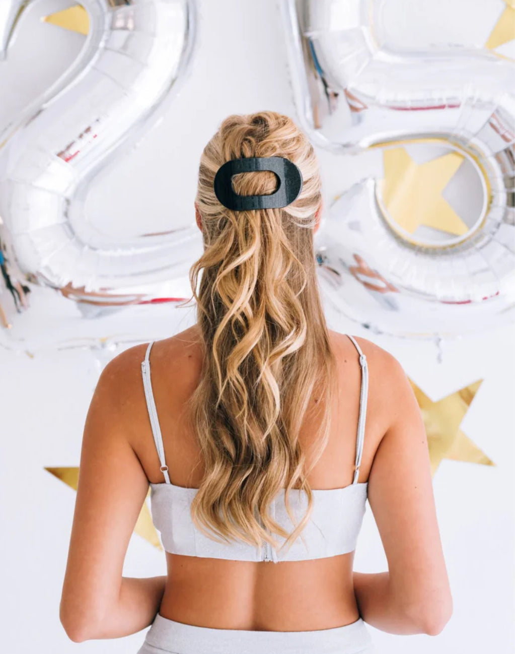 Midnight Magic Flat Round Hair Clip