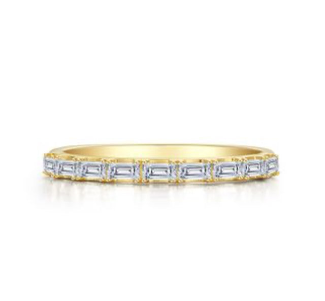 Baguette Half-Eternity Band Gold