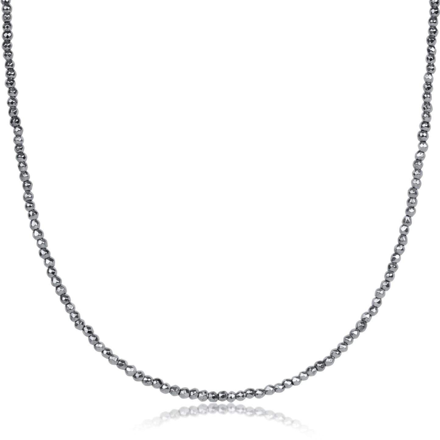 15” Silver Hematite Choker 2mm Bead
