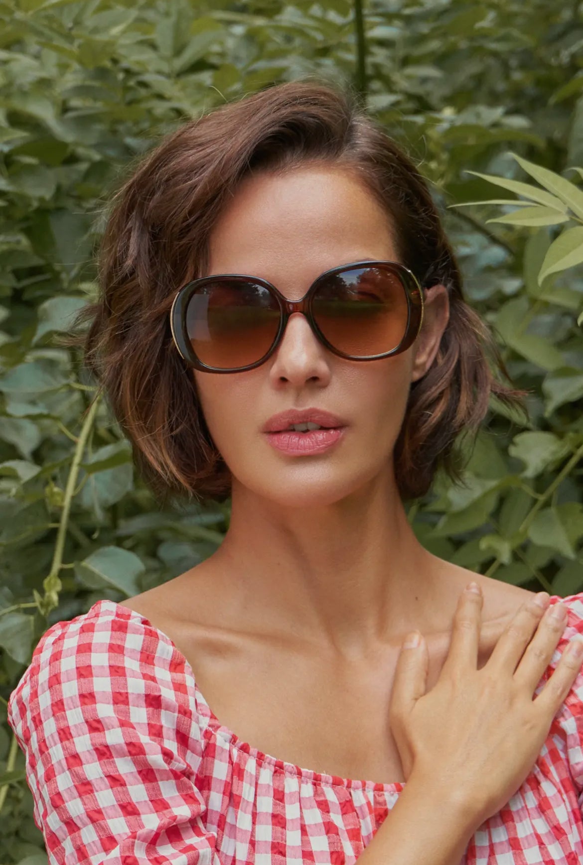 Evelyn Mahogany Sunglassese