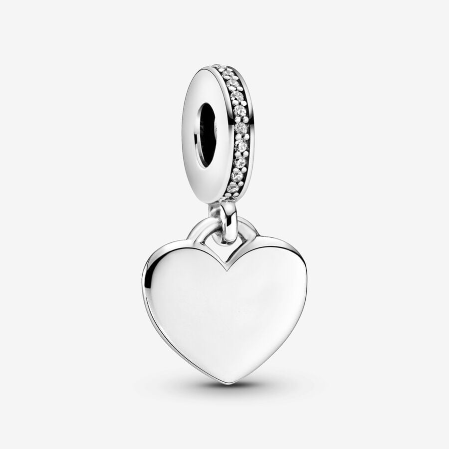 Engravable Heart Tag Dangle Charm