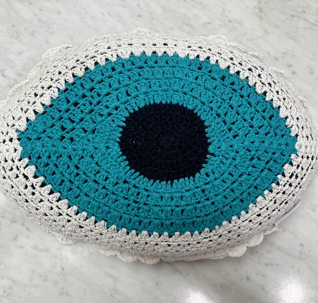 Crocheted Evil Eye Pillows