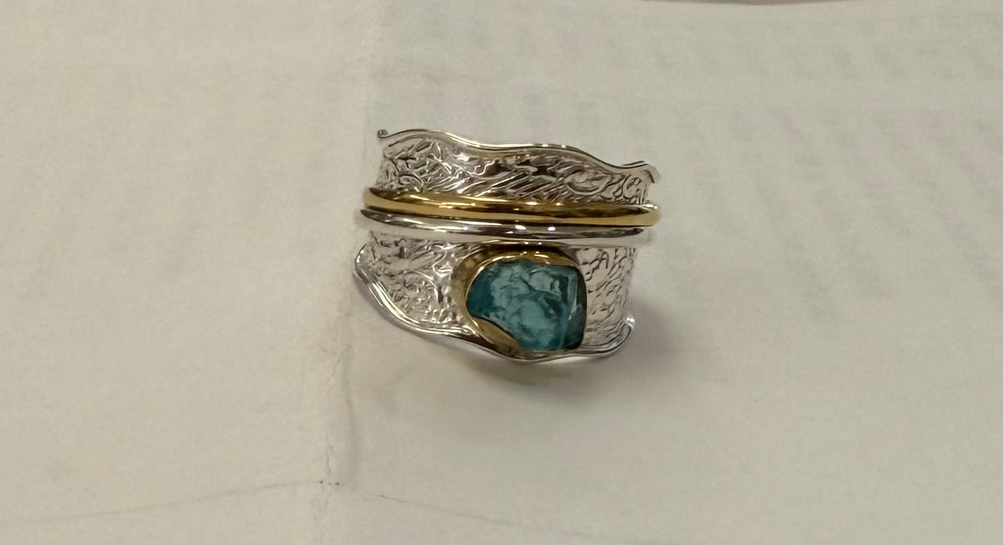 SR817R Rough Apatite Ring