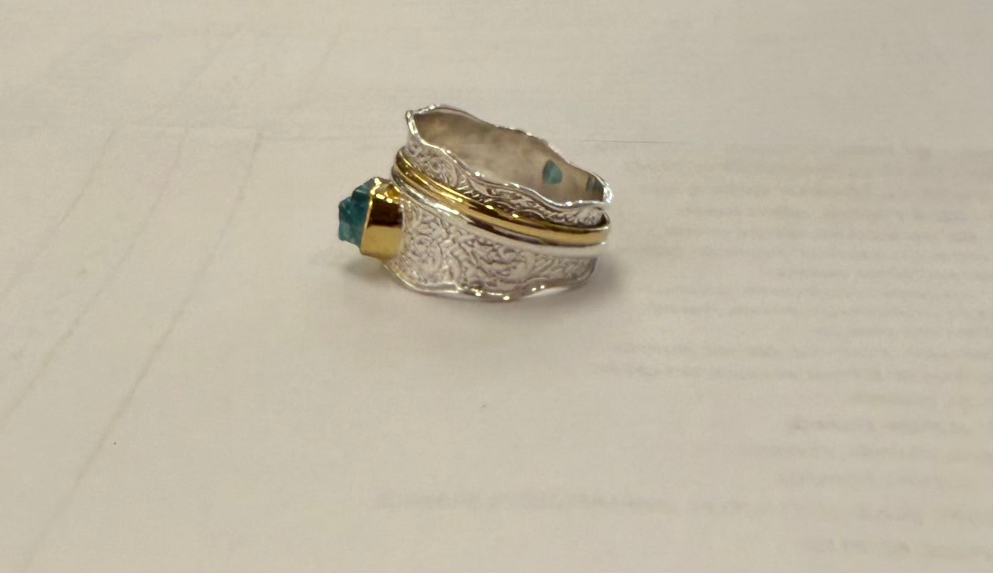 SR817R Rough Apatite Ring