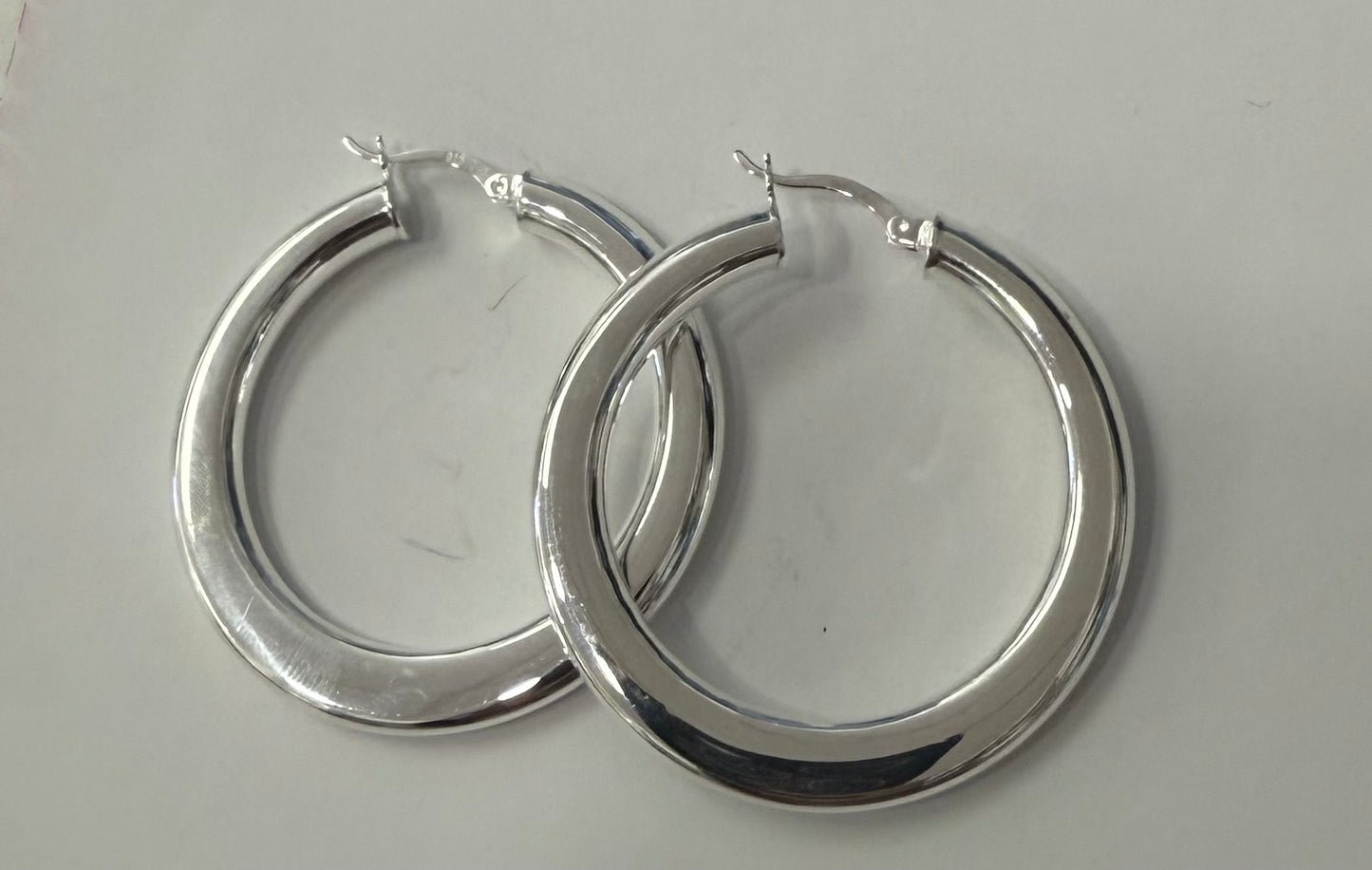 Sterling Silver Flat Hoop
