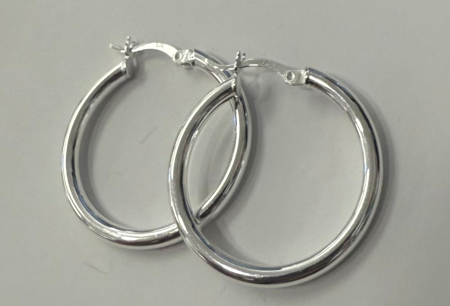 Sterling Silver Medium Hoop