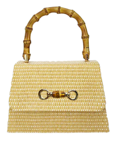 St Lulu with Blue Ribbon and Bamboo Toggle