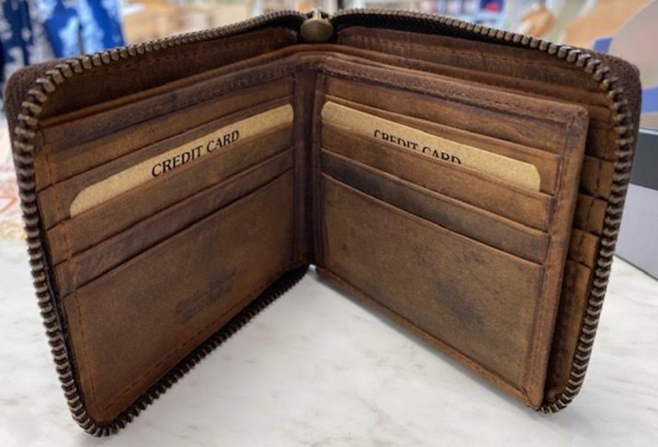 Mens Zip Around Wallet