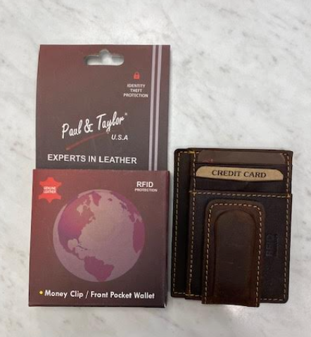 Magnetic Money Clip SLim Leather Wallet
