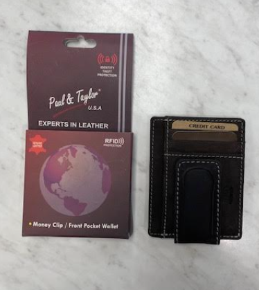 Magnetic Money Clip SLim Leather Wallet