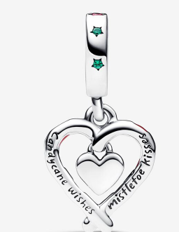 Candy Cane Sterling Silver Dangle