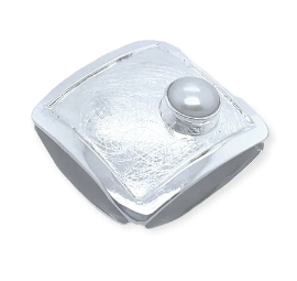 Sterling Silver Double sided Pendant on Sterling SIlver Collar