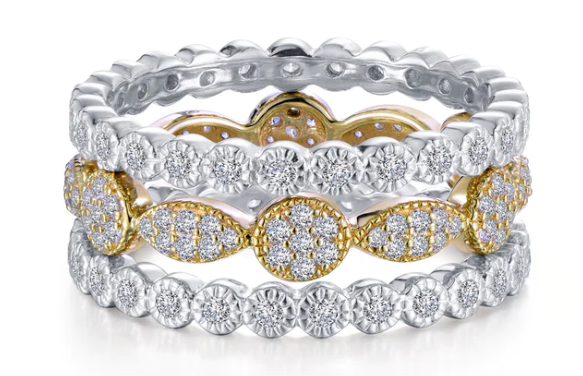 2 tone 1.29 CTTW Stackable Eternity Ring