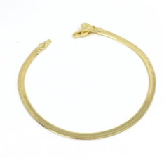 18k gold filled Herringbone Anklet