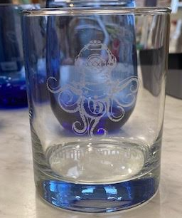 Custom Etched Tarpon Springs Rocks Whiskey Glass