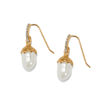 Everbloom Pearl Drop Earrings Gold