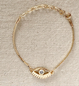 18K Gold Filled Evil Eye Bracelet