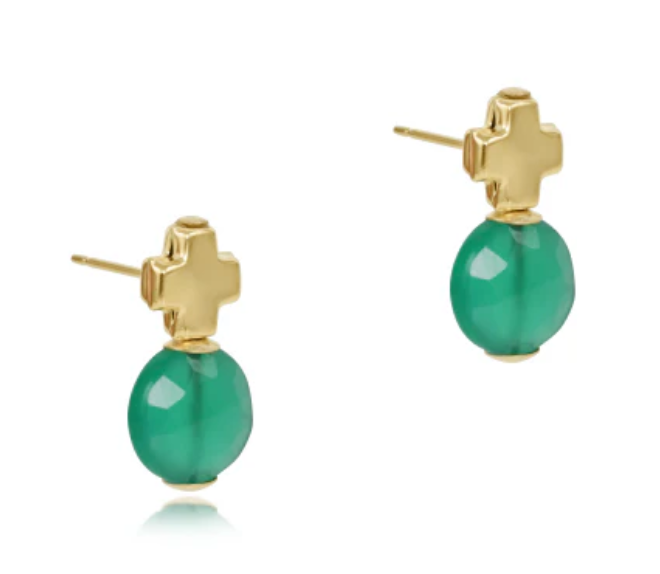 Signature Cross Gold Stud - with drop