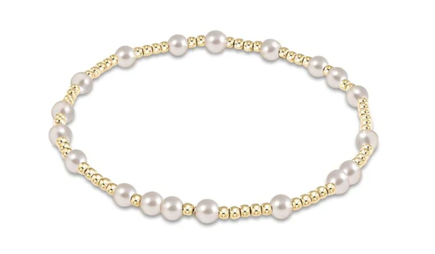 Hope Unwritten 6mm Bead Bracelet-Pearl