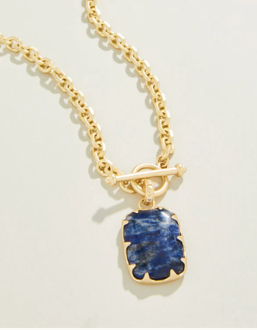 Coralie Toggle Necklace 18" Blue