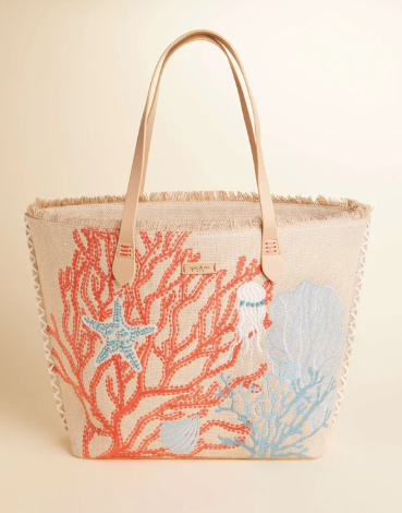 Beach Tote Ogeechee Sea Life Coral