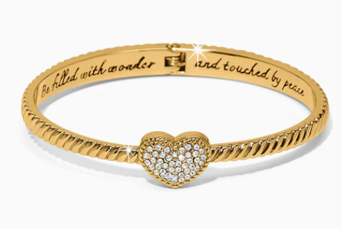 Celestia Heart Hinged Bangle