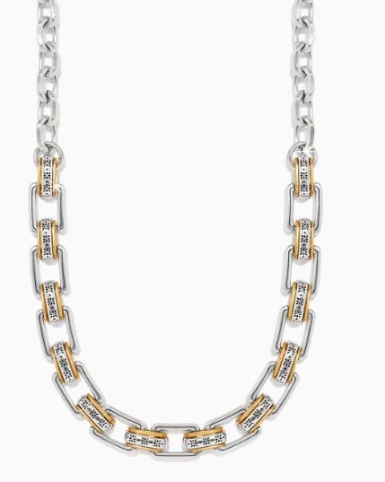 Mosaic Two Tone Links Necklace