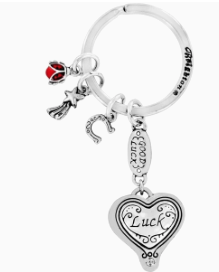 Lucky Clover Heart Key Fob