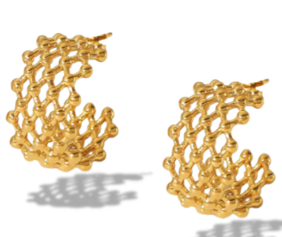 Catching Feelings Gold Hoops