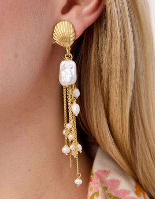 Pearl Party Shell Earrings Pearl