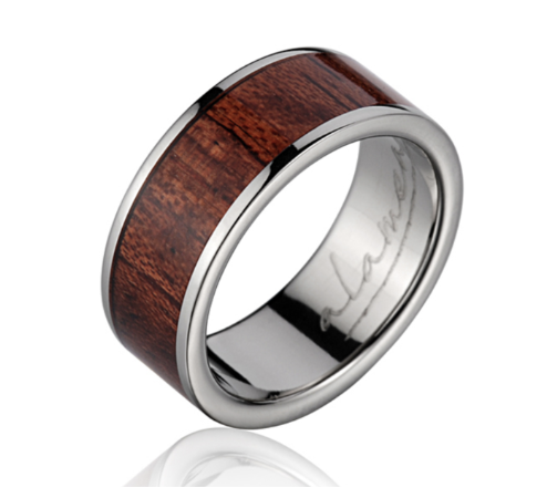 8mm Tungston Koa Ring