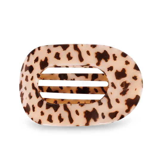 Blonde Tortoise Large Flat Round Clip