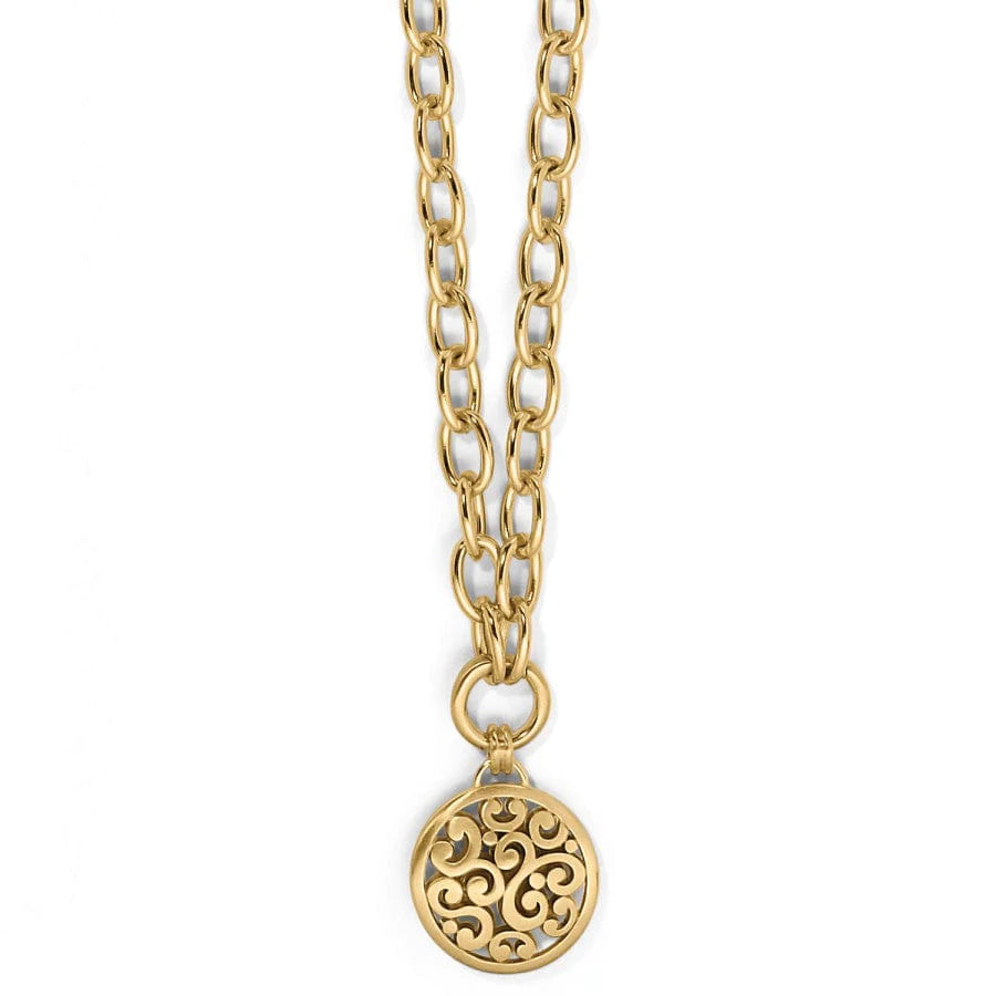 Contempo Medallion Gold Charm Necklace